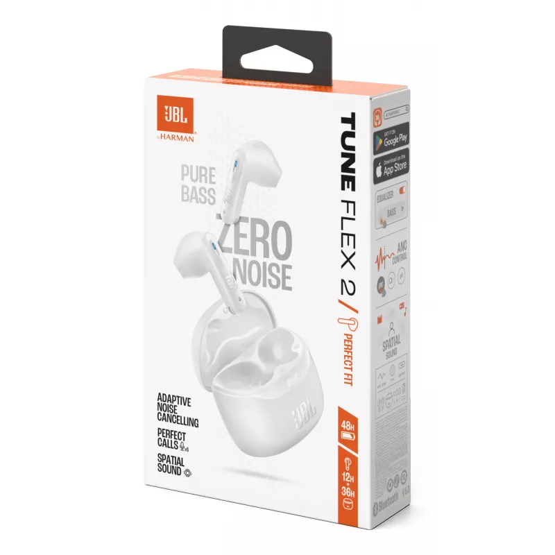 JBL Tune Flex 2 Auscultadores True Wireless Stereo (TWS) intra-auriculares chamadas/música Bluetooth branco