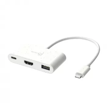 j5create JCA379EW – USB-C® para HDMI™ e USB™ Type-A com Power Delivery