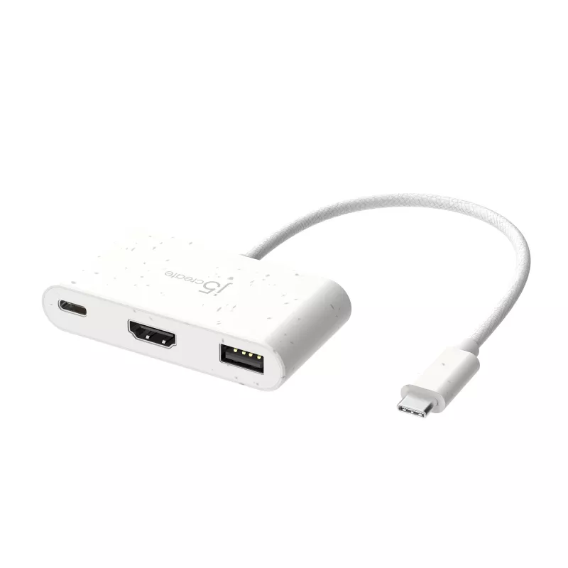 j5create JCA379EW – USB-C® para HDMI™ e USB™ Type-A com Power Delivery