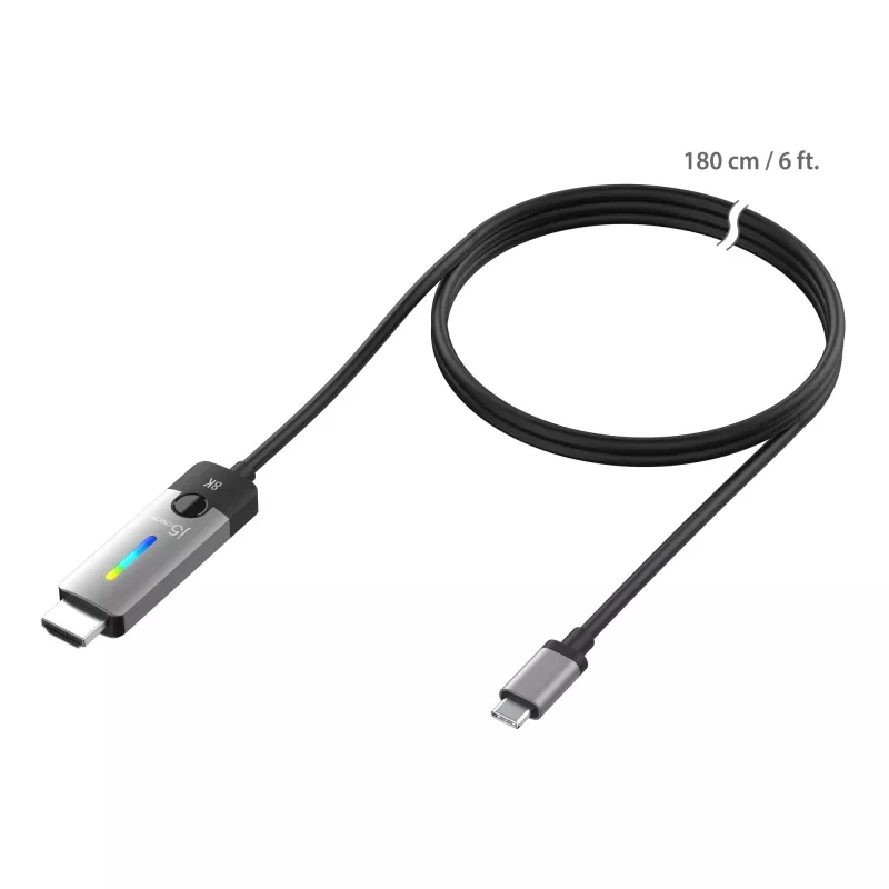 j5create JCC157-N cabo USB-C para HDMI 2.1 8K 1,79 m