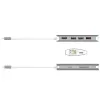 j5create JCD383 adaptador múltiplo USB-C™ 9 em 1, prateado e branco