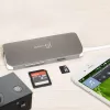 j5create JCD383 adaptador múltiplo USB-C™ 9 em 1, prateado e branco