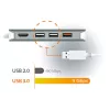 j5create JCD383 adaptador múltiplo USB-C™ 9 em 1, prateado e branco
