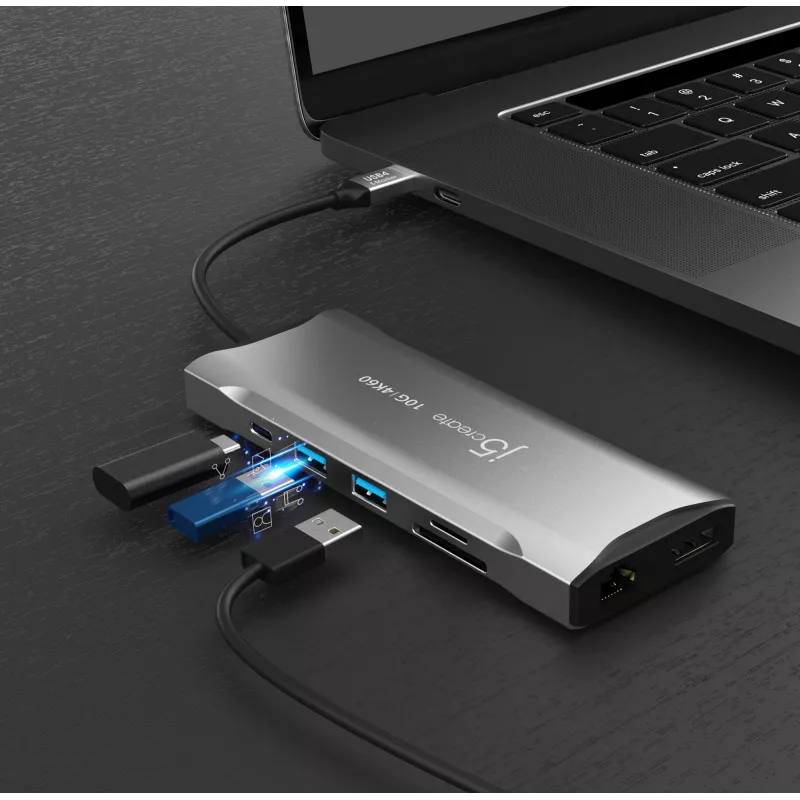 j5create JCD397-N dock mini multi-monitor 4K60 Elite USB-C com fio USB 3.2 Gen 1