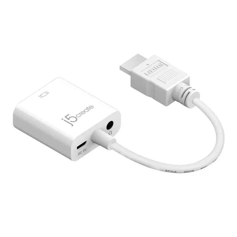j5create JDA213 adaptador HDMI para VGA branco 0,1m 1920x1080P
