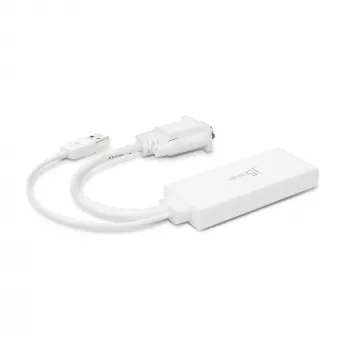 j5create JDA214 adaptador de vídeo-áudio VGA para HDMI branco 0,176 m