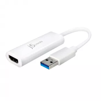 j5create JUA254 adaptador multi-monitor USB 3.0 HDMI, 3.2 Gen 1 (3.1 Gen 1), USB Type-A, saída HDMI, 2048 x 1152 píxeis