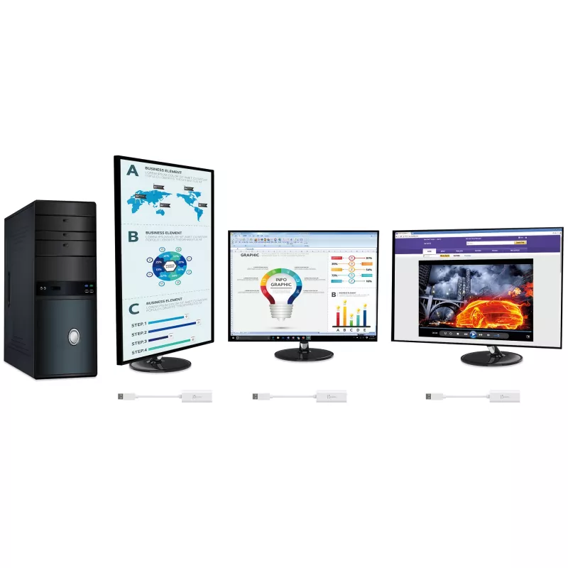 j5create JUA254 adaptador multi-monitor USB 3.0 HDMI, 3.2 Gen 1 (3.1 Gen 1), USB Type-A, saída HDMI, 2048 x 1152 píxeis