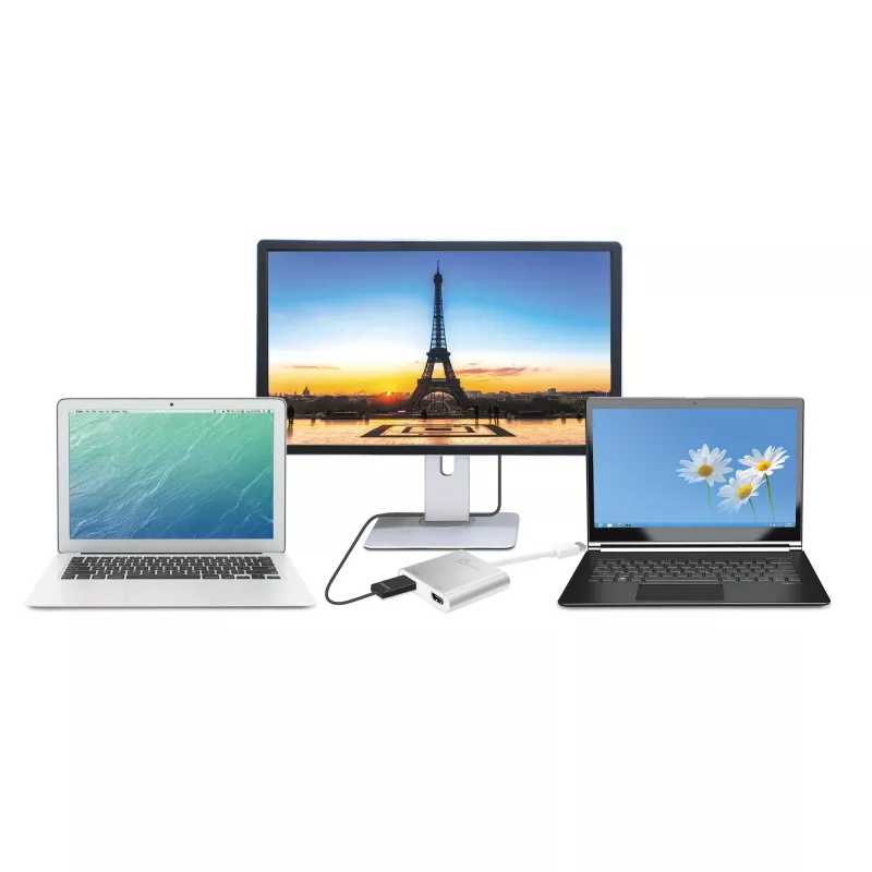 j5create JUA365 adaptador multi-monitor USB™ 3.0 para HDMI duplo, prateado