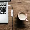 j5create JUCP14 cabo USB-C™ 2.0 para USB-C™ com medidor de potência OLED dinâmico, branco, 1,2 m