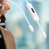 j5create JUCP14 cabo USB-C™ 2.0 para USB-C™ com medidor de potência OLED dinâmico, branco, 1,2 m