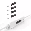 j5create JUCP14 cabo USB-C™ 2.0 para USB-C™ com medidor de potência OLED dinâmico, branco, 1,2 m