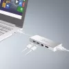 j5create JUD380 dock mini USB™ 3.0, 1x HDMI e 3x portas USB, prateado
