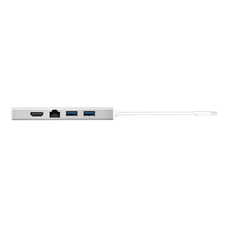 j5create JUD380 dock mini USB™ 3.0, 1x HDMI e 3x portas USB, prateado