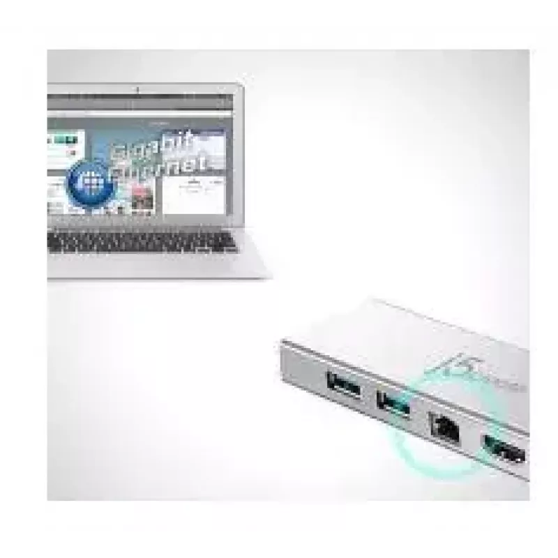 j5create JUD380 dock mini USB™ 3.0, 1x HDMI e 3x portas USB, prateado