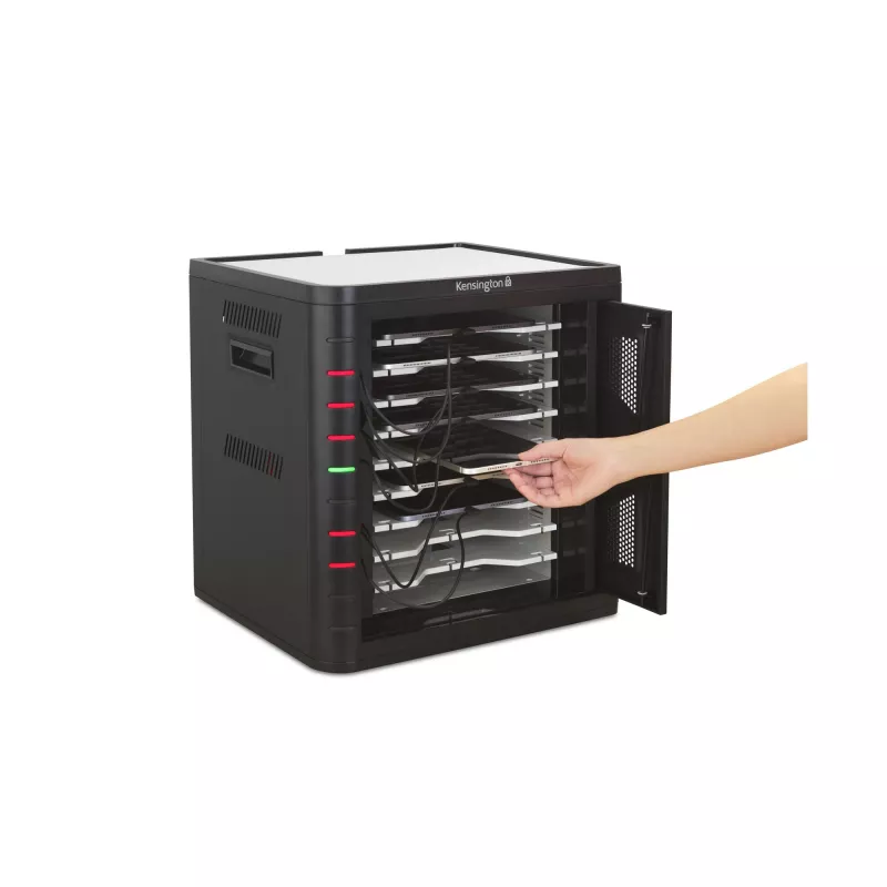 Armário de carregamento USB-C Kensington K67716EU, 10 compartimentos, 18 W por porta