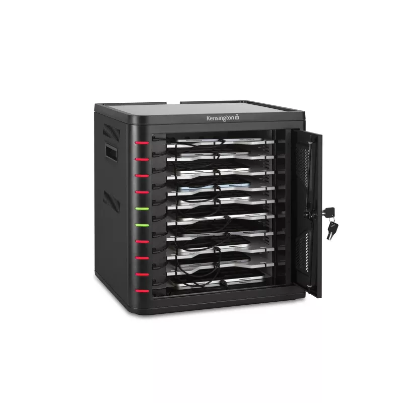Armário de carregamento USB-C Kensington K67716EU, 10 compartimentos, 18 W por porta