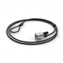 Cadeado de cabo com chave Kensington para Surface Pro e Surface Go, 1,8 m, Kensington, chave, aço carbono, preto, prateado