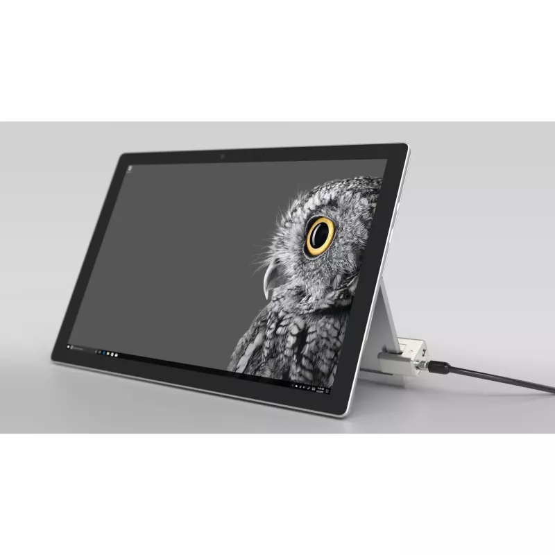 Cadeado de cabo com chave Kensington para Surface Pro e Surface Go, 1,8 m, Kensington, chave, aço carbono, preto, prateado