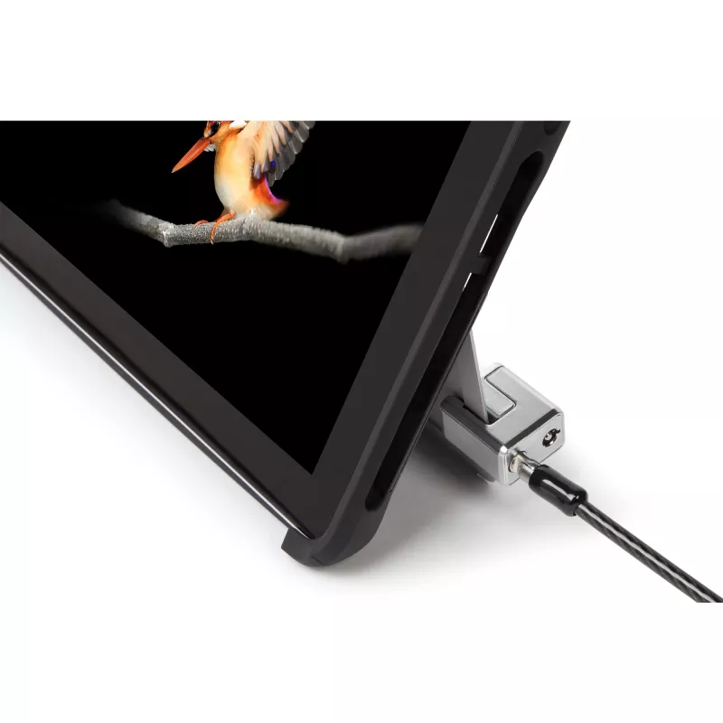Cadeado de cabo com chave Kensington para Surface Pro e Surface Go, 1,8 m, Kensington, chave, aço carbono, preto, prateado