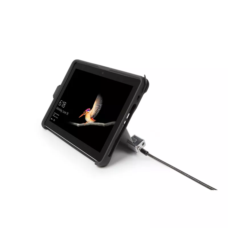 Cadeado de cabo com chave Kensington para Surface Pro e Surface Go, 1,8 m, Kensington, chave, aço carbono, preto, prateado