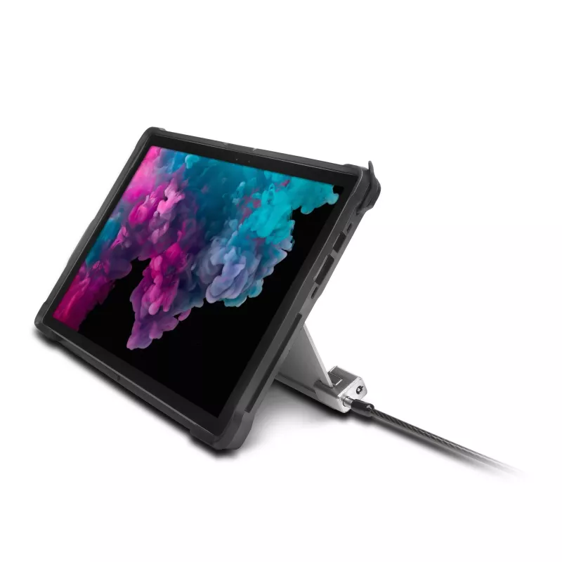 Cadeado de cabo com chave Kensington para Surface Pro e Surface Go, 1,8 m, Kensington, chave, aço carbono, preto, prateado