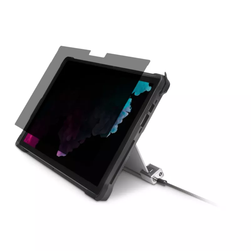 Cadeado de cabo com chave Kensington para Surface Pro e Surface Go, 1,8 m, Kensington, chave, aço carbono, preto, prateado