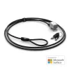 Cadeado de cabo com chave Kensington para Surface Pro e Surface Go, 1,8 m, Kensington, chave, aço carbono, preto, prateado