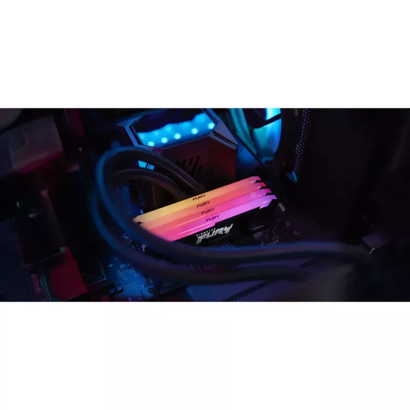 Kingston Technology FURY Beast 128GB 3600MT/s DDR4 CL18 DIMM (Kit de 4) RGB
