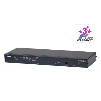 ATEN Comutador KVM-over-IP 8 portas CAT5e/6, 1920 x 1200 píxeis, Ethernet LAN, WUXGA, 8,7 W, Preto