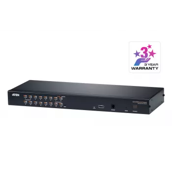 ATEN Comutador KVM over IP 16 portas CAT5e/6, 1920 x 1200 píxeis, Ethernet LAN, WUXGA, 8,9 W, Preto