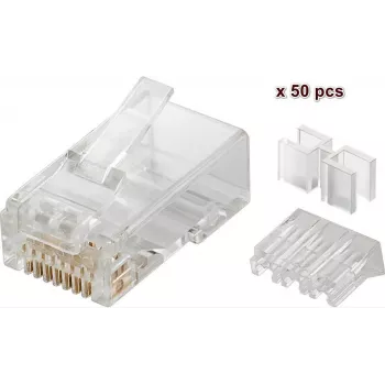 Microconnect KON503-50 Conector RJ45 Transparente