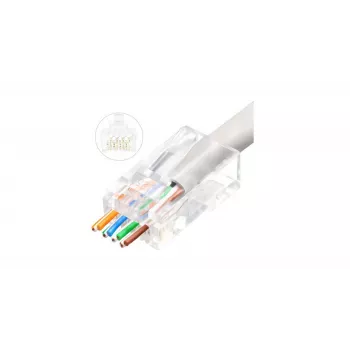 Microconnect KON505-50EZ Conector RJ-45 Transparente