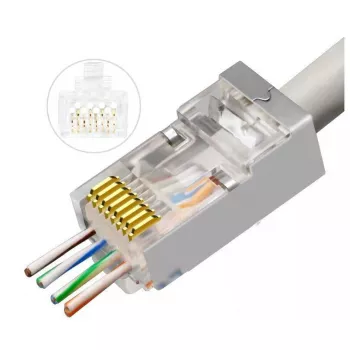 Microconnect KON506-50EZ Conector de fios RJ45 Prateado