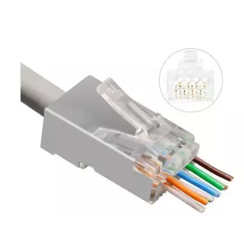 Microconnect KON512-50EZ Conector RJ45 Prateado