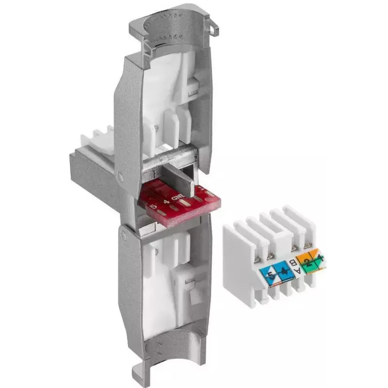 Microconnect KON522TL Conector RJ45 Prateado