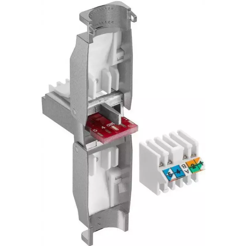 Microconnect KON522TL Conector RJ45 Prateado