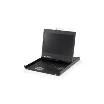 LevelOne Consola KVM em rack LCD widescreen de 19 polegadas, teclado US