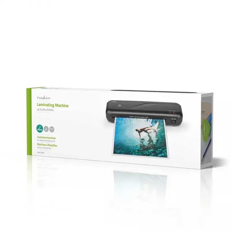 Plastificadora Nedis LAMI112BK4 Plastificadora a quente, 230 mm/min, preto