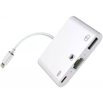 Microconnect LIGHT-HUB2 Dock para portátil/Replicador de portas Lightning branco