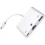 Microconnect LIGHT-HUB2 Dock para portátil/Replicador de portas Lightning branco
