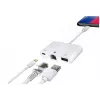 Microconnect LIGHT-HUB2 Dock para portátil/Replicador de portas Lightning branco