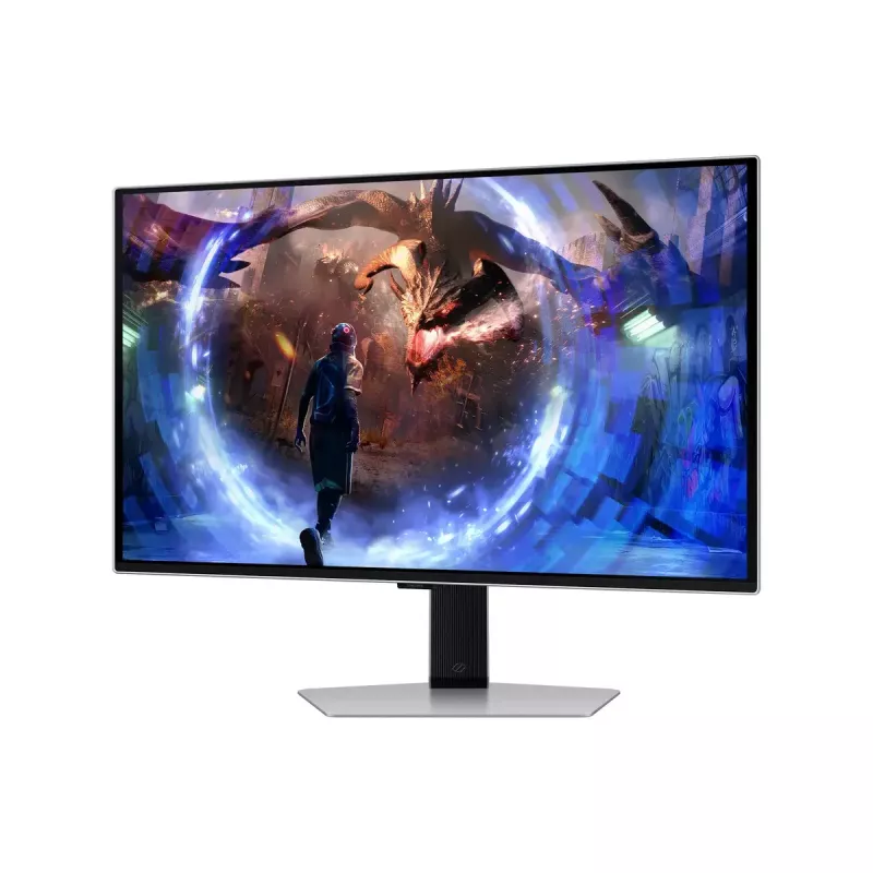 Monitor OLED 27 polegadas Samsung G60SD LS27DG602SUXEN — 2560x1440 QHD, 0,03 ms, campo de visão 178°, hub USB 3.2, VESA, prateado