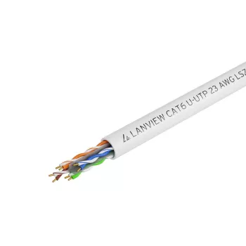 Cabo de rede Lanview LVN122114 305m Cat6 U/UTP 10000 Mbit/s branco
