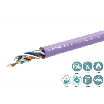 Cabo de rede Lanview LVN122152 RJ45 Cat5e 305 m roxo