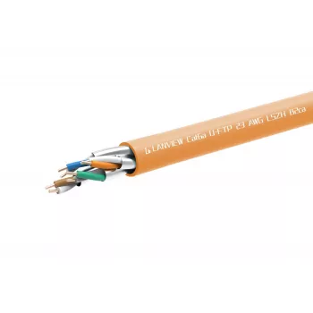 Cabo de rede Lanview LVN122153 RJ45 Cat6a 305 m laranja