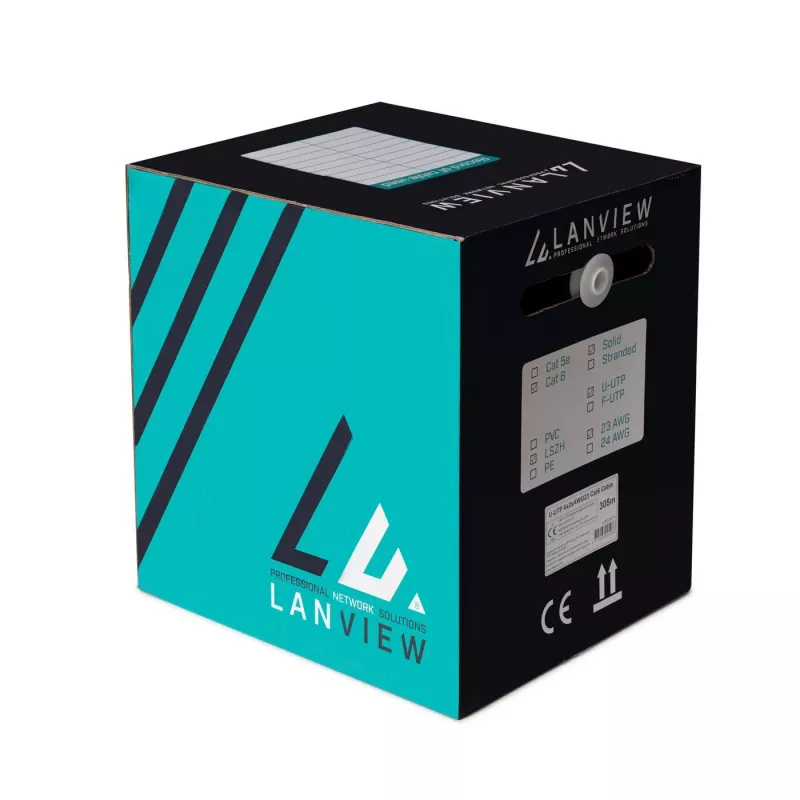 Cabo de rede Cat6 F-UTP 4x2xAWG23 LSZH branco 305m