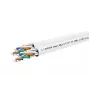Cabo de rede duplo Cat6a U-FTP 4x2xAWG23 LSZH branco