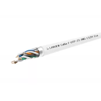 Cat6a F-UTP 4x2xAWG23 LSZH branco 305m, classe de reação ao fogo Cca