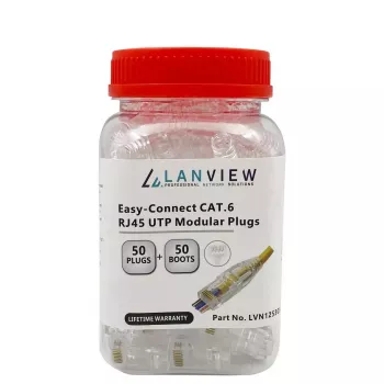 Conector de cabo RJ45 Lanview LVN125305, transparente